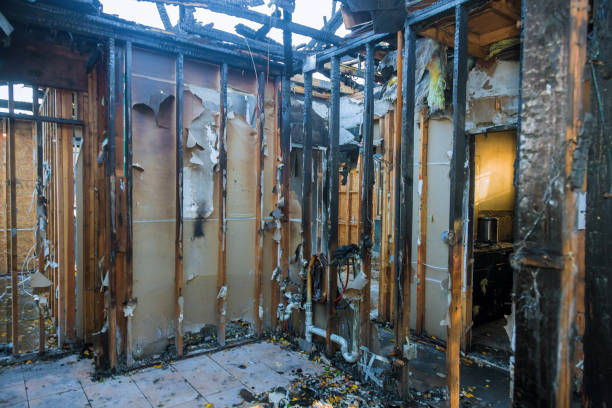 Professional Fire Damage Repair technician working in Bellport, NY